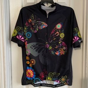 Woman’s cycling top. Butterfly design, NWT